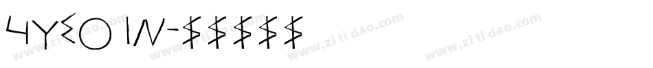 4YEO IN字体转换